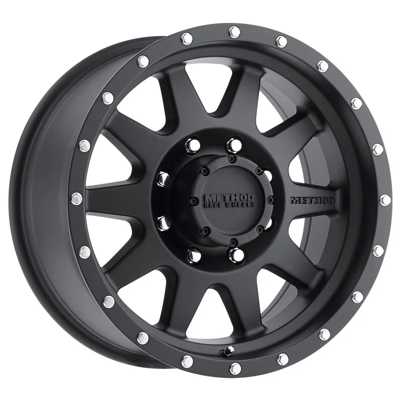 Method MR301 The Standard 18x9 +18mm Offset 8x6.5 130.81mm CB Matte Black Wheel - Main Product View