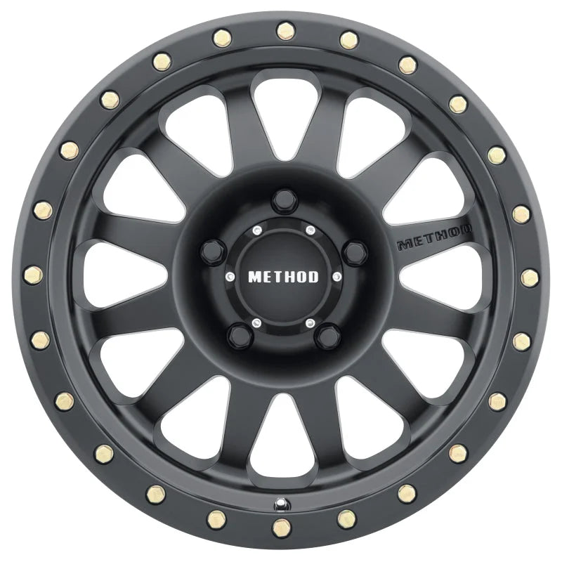 Method MR304 Double Standard 15x8 -24mm Offset 5x4.5 83mm CB Matte Black Wheel - Side View
