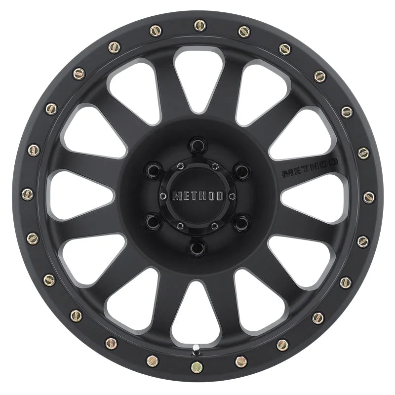 Method MR304 Double Standard 15x8 -24mm Offset 6x5.5 108mm CB Matte Black Wheel - Side View
