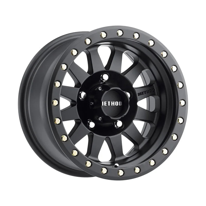 Method MR304 Double Standard 17x8.5 0mm Offset 5x5 94mm CB Matte Black Wheel - Main Product View