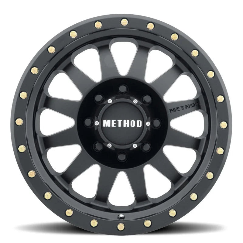 Method MR304 Double Standard 17x8.5 0mm Offset 8x6.5 130.81mm CB Matte Black Wheel - Side View