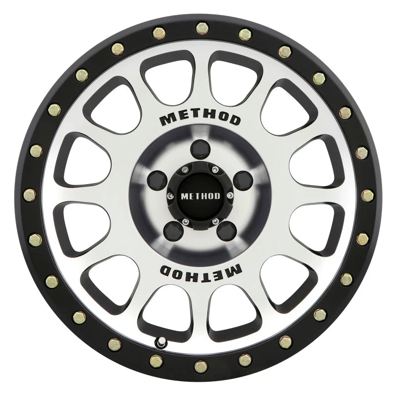Method MR305 NV 17x8.5 0mm Offset 5x150 116.5mm CB Machined/Black Street Loc Wheel - Side View