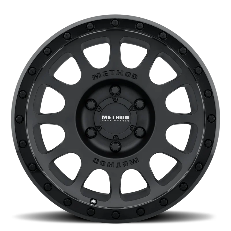Method MR305 NV 17x8.5 0mm Offset 8x6.5 130.81mm CB Matte Black/Gloss Black Wheel - Side View