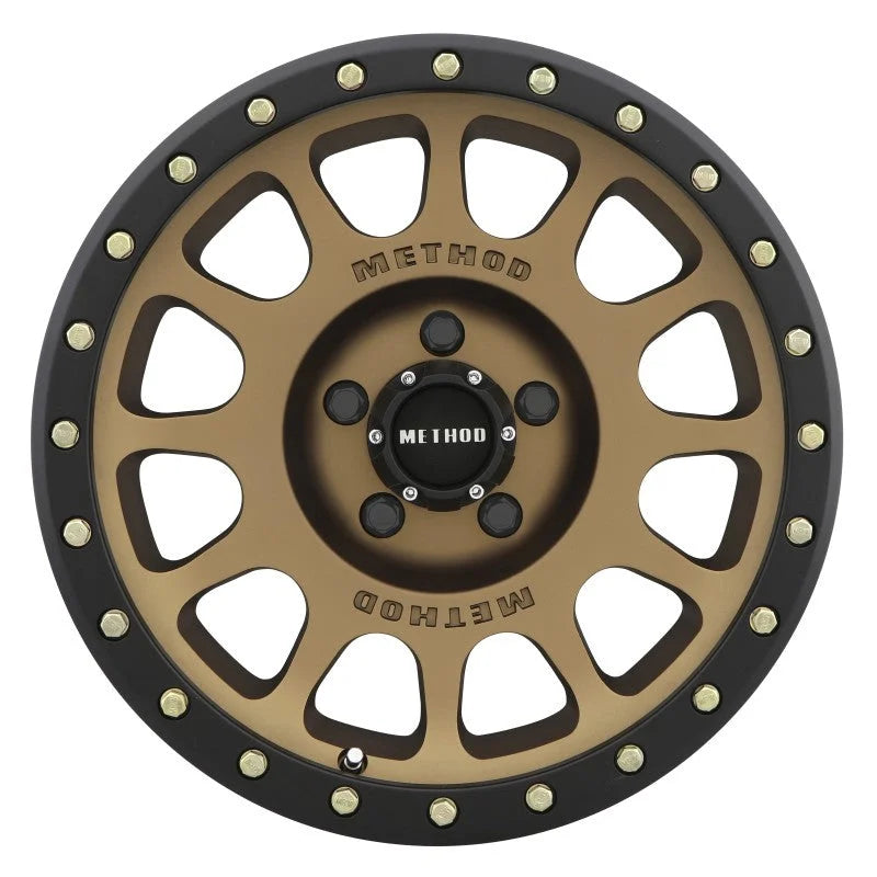 Method MR305 NV 18x9 0mm Offset 5x150 116.5mm CB Method Bronze/Black Street Loc Wheel - Side View