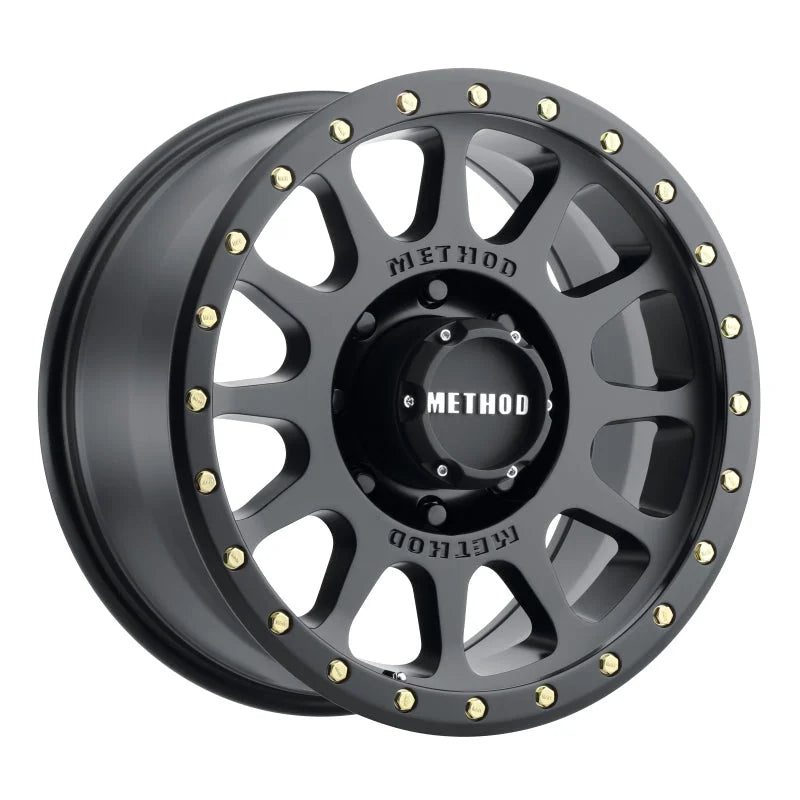 Method MR305 NV 18x9 -12mm Offset 8x6.5 130.81mm CB Matte Black Wheel - Main Product View
