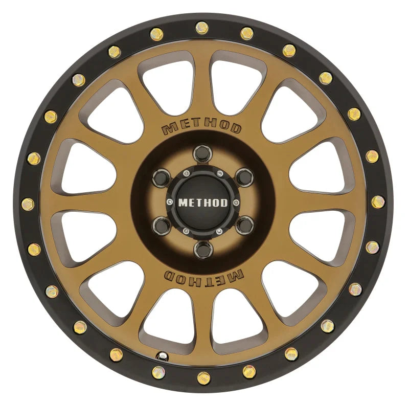 Method MR305 NV 18x9 +18mm Offset 6x135 94mm CB Method Bronze/Black Street Loc Wheel - Side View