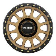 Load image into Gallery viewer, Method MR305 NV 20x9 +18mm Offset 8x6.5 130.81mm CB Method Bronze/Black Street Loc Wheel - Side View