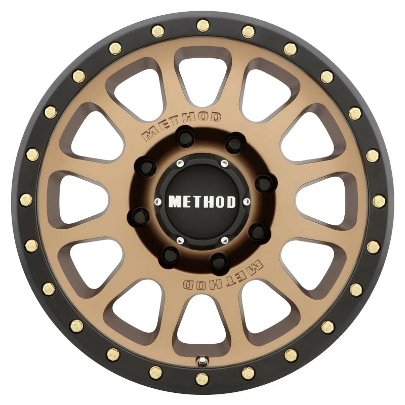 Method MR305 NV HD 18x9 +18mm Offset 8x6.5 130.81mm CB Method Bronze/Black Street Loc Wheel - Side View