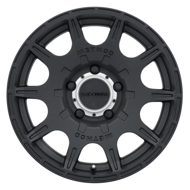 Method MR308 Roost 17x8.5 0mm Offset 5x5 71.5mm CB Matte Black Wheel - Side View