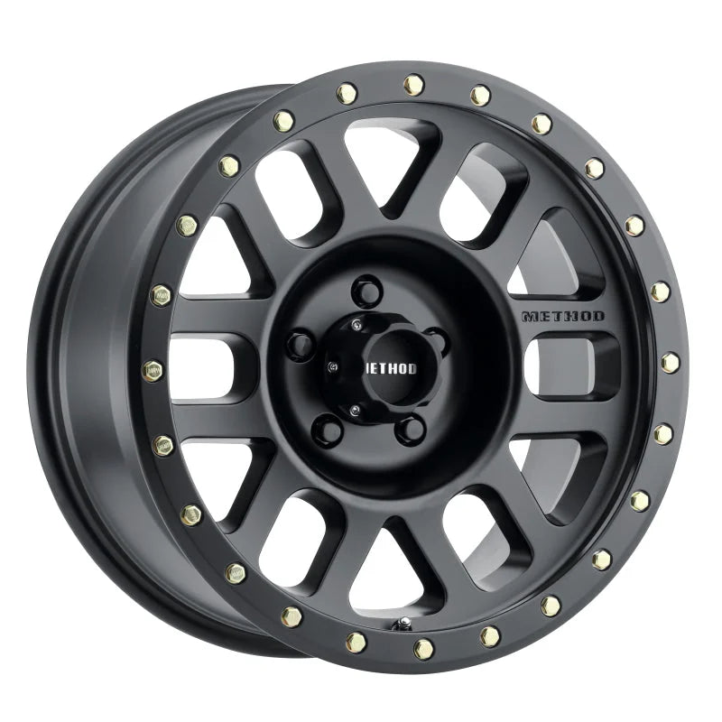 Method MR309 Grid 17x8.5 0mm Offset 5x5 94mm CB Matte Black Wheel - Main Product View