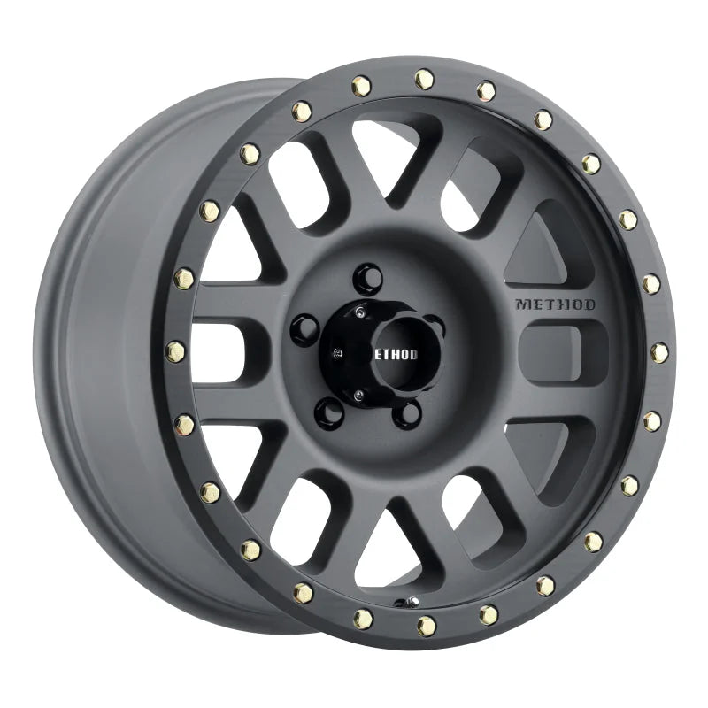 Method MR309 Grid 17x8.5 0mm Offset 5x5 94mm CB Titanium/Black Street Loc Wheel - Main Product View