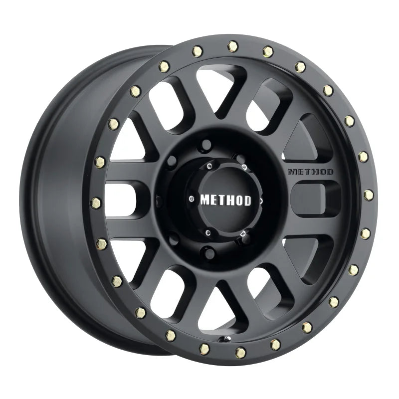 Method MR309 Grid 18x9 0mm Offset 8x180 130.81mm CB Matte Black Wheel - Main Product View