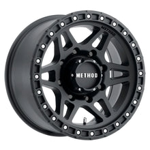 Load image into Gallery viewer, Method MR312 17x8.5 0mm Offset 8x6.5 130.81mm CB Matte Black Wheel - Main Product View