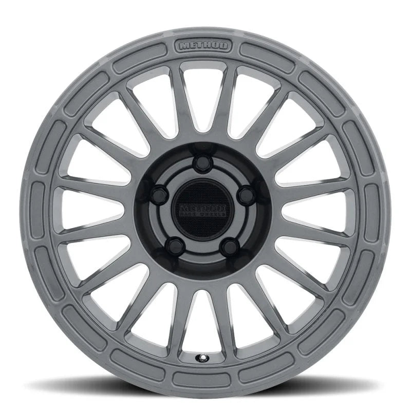 Method MR314 17x7.5 +25mm Offset 5x150 110.5mm CB Gloss Titanium Wheel - Side View