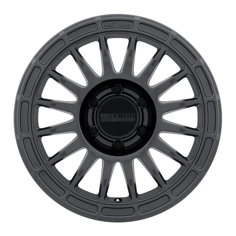 Method MR314 17x7.5 +25mm Offset 6x5.5 106.25mm CB Matte Black Wheel - Side View