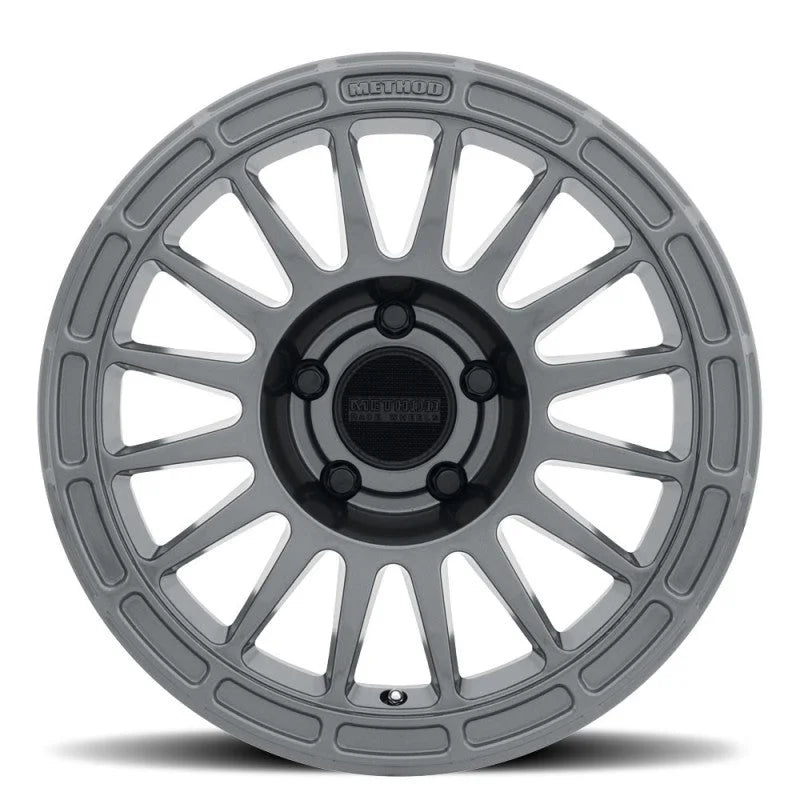 Method MR314 17x7.5 +30mm Offset 5x108 63.4mm CB Gloss Titanium Wheel - Main Product View