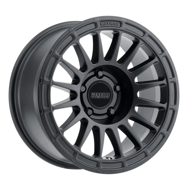 Method MR314 17x7.5 +30mm Offset 5x108 63.4mm CB Matte Black Wheel - Side View