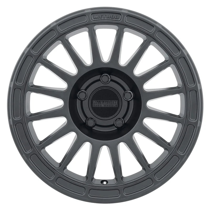 Method MR314 17x8.5 0mm Offset 5x5 71.5mm CB Matte Black Wheel - Side View