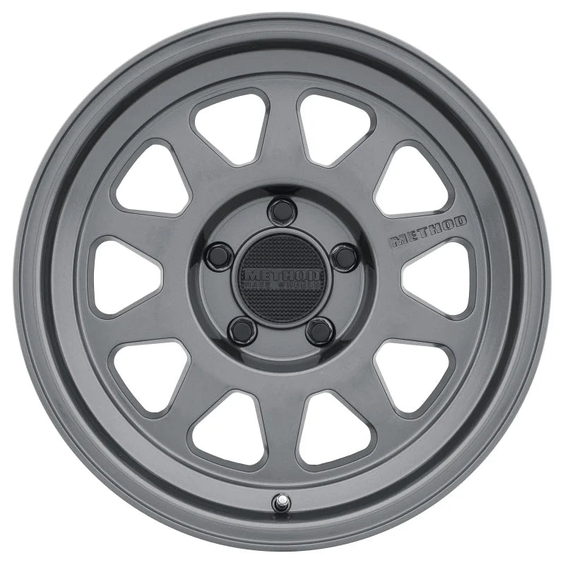 Method MR316 17x8.5 0mm Offset 5x150 110.5mm CB Gloss Titanium Wheel - Main Product View