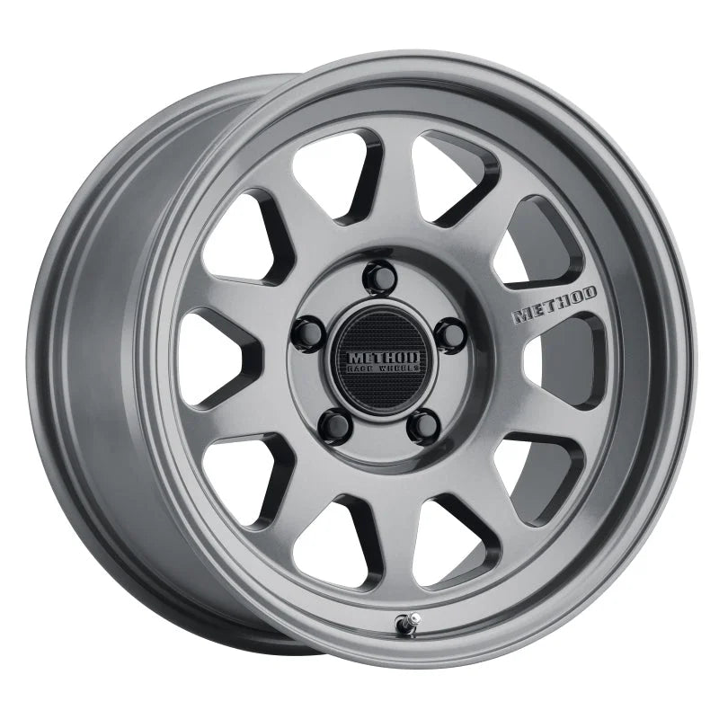 Method MR316 17x8.5 0mm Offset 5x150 110.5mm CB Gloss Titanium Wheel - Side View