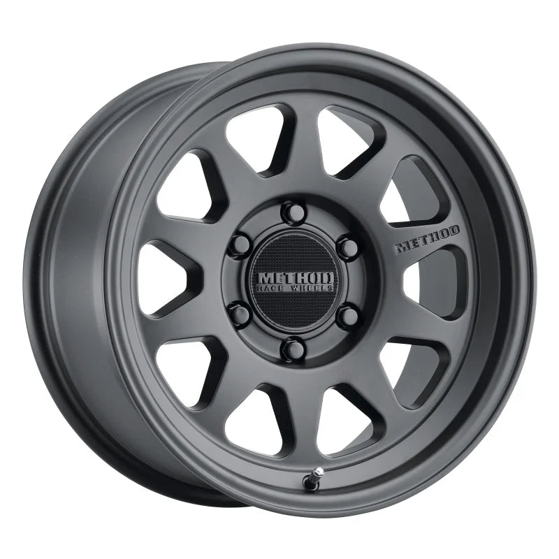 Method MR316 18x9 +18mm Offset 6x135 87mm CB Matte Black Wheel - Side View