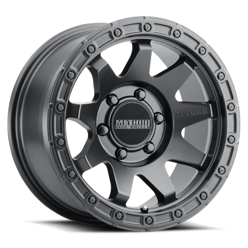 Method MR317 17x9 -12mm Offset 5x5 71.50mm CB Matte Black Wheel - Side View