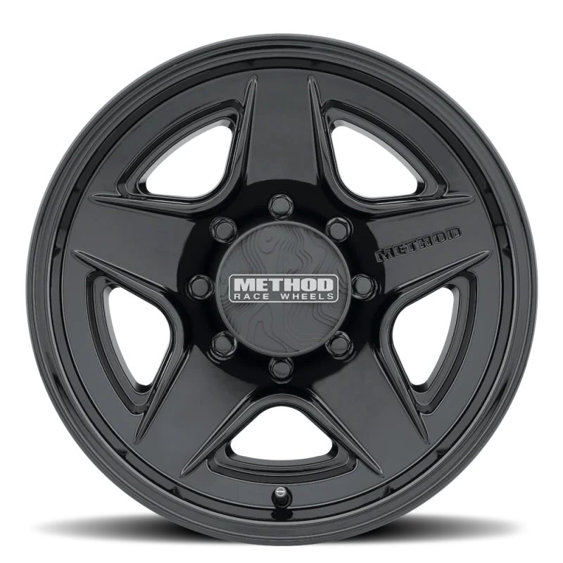 Method MR319 20x9 8x180 BP 18mm Offset 5.68in BS 130.81mm Bore - Gloss Black Wheel - Detail View