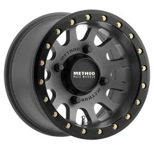Load image into Gallery viewer, Method MR401 UTV Beadlock 14x7 / 4+3/13mm Offset / 4x156 / 132mm CB Titanium Wheel- Matte Black Ring - Main Product View