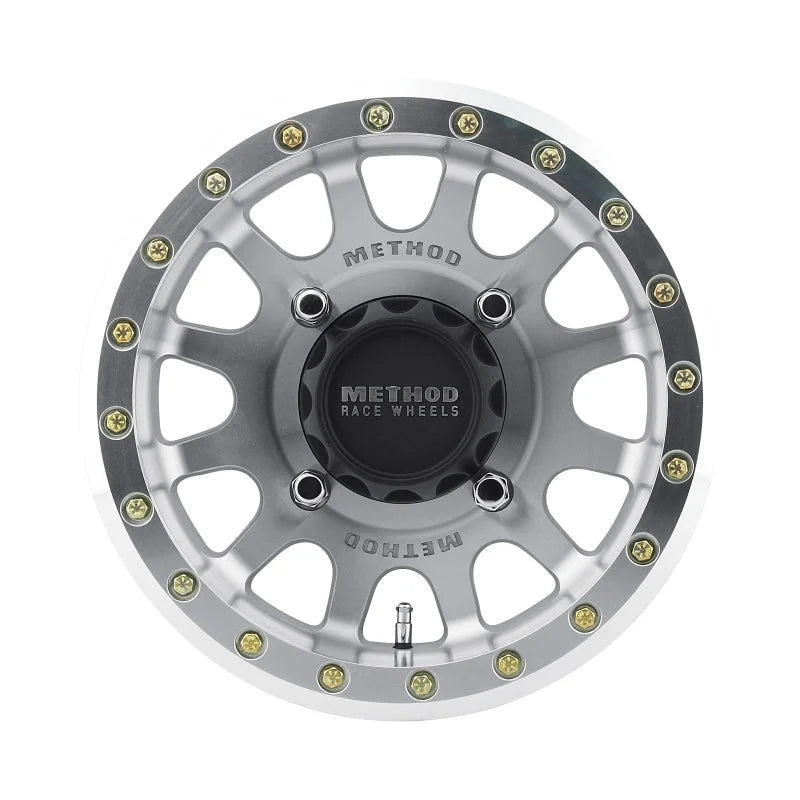 Method MR401 UTV Beadlock 14x7 / 5+2/38mm Offset / 4x136 / 106mm CB Machined - Raw Wheel - Side View