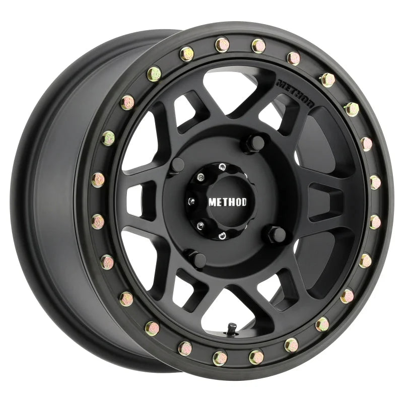 Method MR405 UTV Beadlock 15x7 / 5+2/38mm Offset / 4x136 / 106mm CB Matte Black Wheel - Main Product View