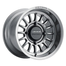 Load image into Gallery viewer, Method MR411 Bead Grip 15x7 / 4+3/13mm Offset / 4x136 / 106.25mm CB Gloss Titanium Wheel - Side View