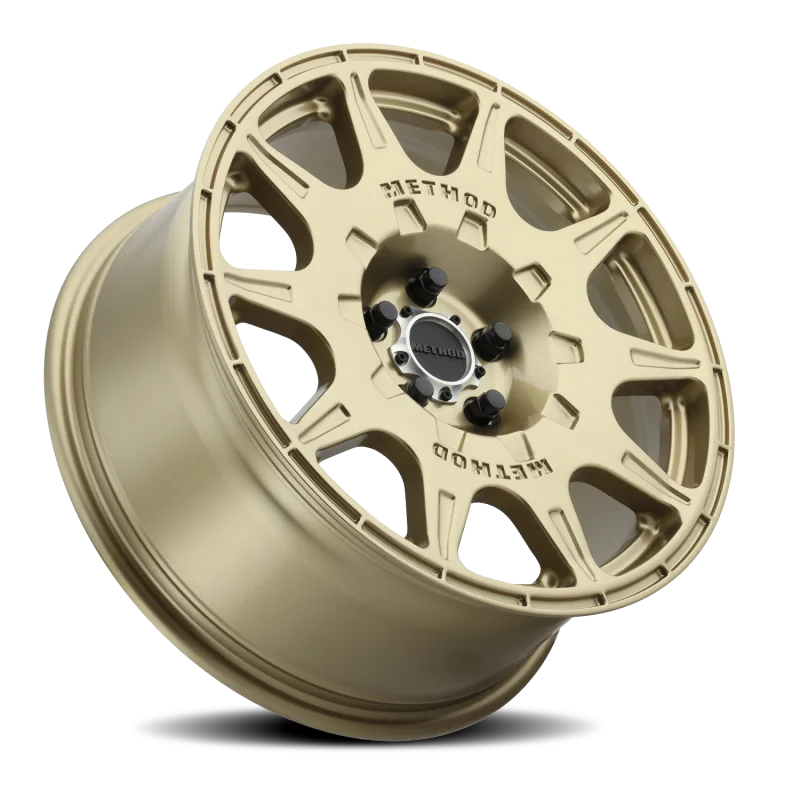 Method MR502 RALLY 17x8 +38mm Offset 5x4.5 67.1mm CB Gold Wheel - Main Product View