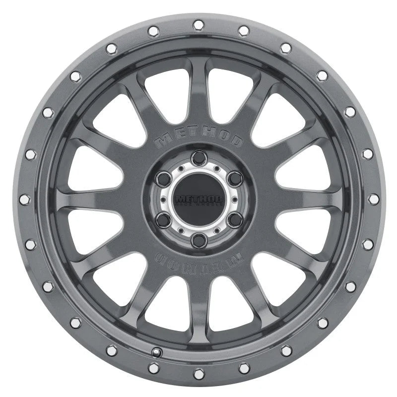 Method MR605 NV 20x10 -24mm Offset 6x135 87mm CB Gloss Titanium Wheel - Side View