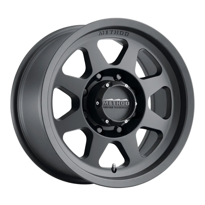 Method MR701 17x9 -12mm Offset 8x6.5 130.81mm CB Matte Black Wheel - Side View