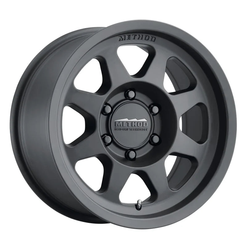 Method MR701 18x9 +18mm Offset 6x135 87mm CB Matte Black Wheel - Side View