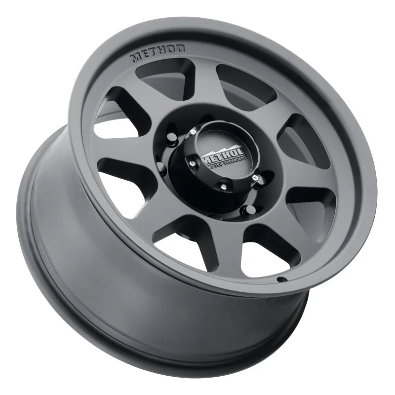 Method MR701 HD 18x9 +18mm Offset 8x6.5 130.81mm CB Matte Black Wheel - Side View