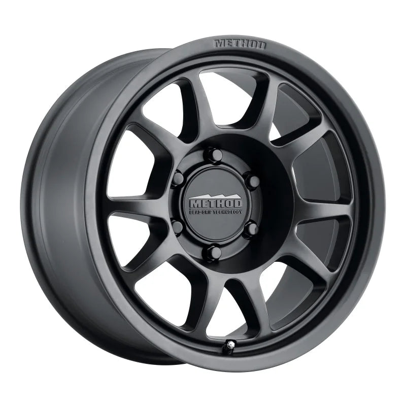 Method MR702 17x8.5 0mm Offset 6x135 87mm CB Matte Black Wheel - Side View