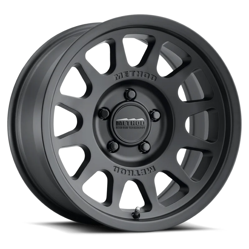 Method MR703 17x8.5 0mm Offset 5x150 110.5mm CB Matte Black Wheel - Side View