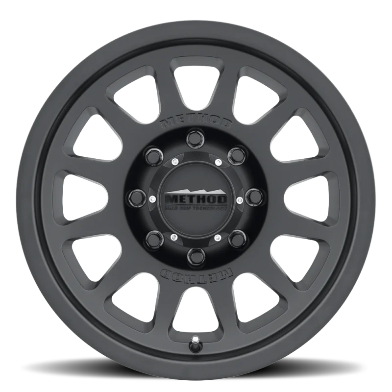 Method MR703 17x8.5 0mm Offset 8x170 130.81mm CB Matte Black Wheel - Side View