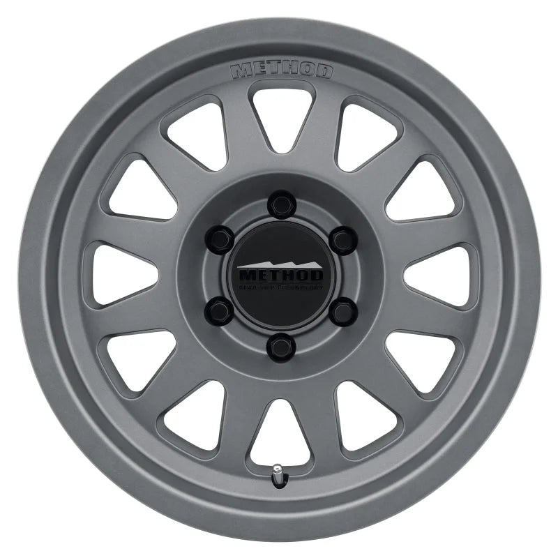 Method MR704 17x8.5 0mm Offset 5x5 71.5mm CB Matte Titanium Wheel - Main Product View