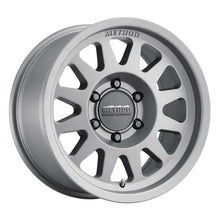 Load image into Gallery viewer, Method MR704 17x8.5 0mm Offset 5x5 71.5mm CB Matte Titanium Wheel - Side View