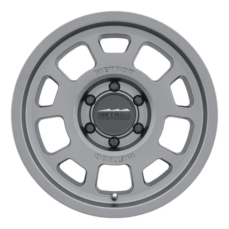 Method MR705 17x8.5 0mm Offset 6x135 87mm CB Titanium Wheel - Side View
