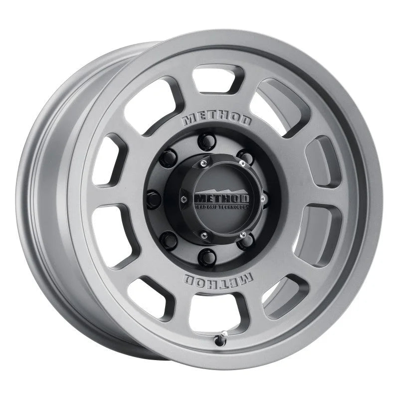 Method MR705 17x8.5 0mm Offset 8x170 130.81mm CB Titanium Wheel - Detail View