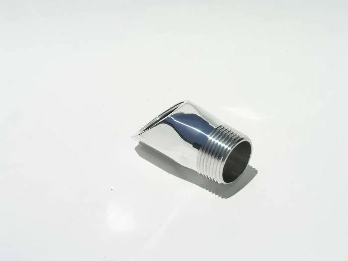 Meziere Fitting Adapter - 45 Deg w/1in NPT - Polished WP1045U