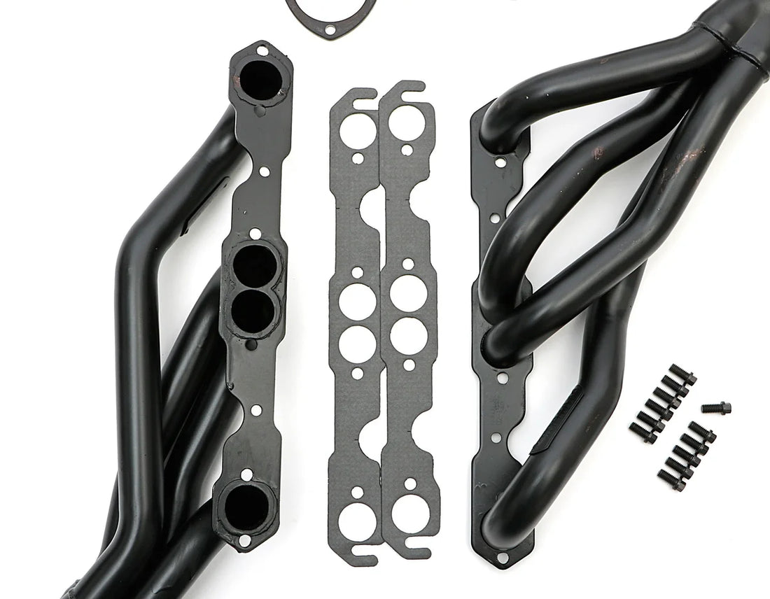 Mid-Length Headers For 67-81 Camaro, Nova, G-Body with 283-400 Hedman Hedders - Back View