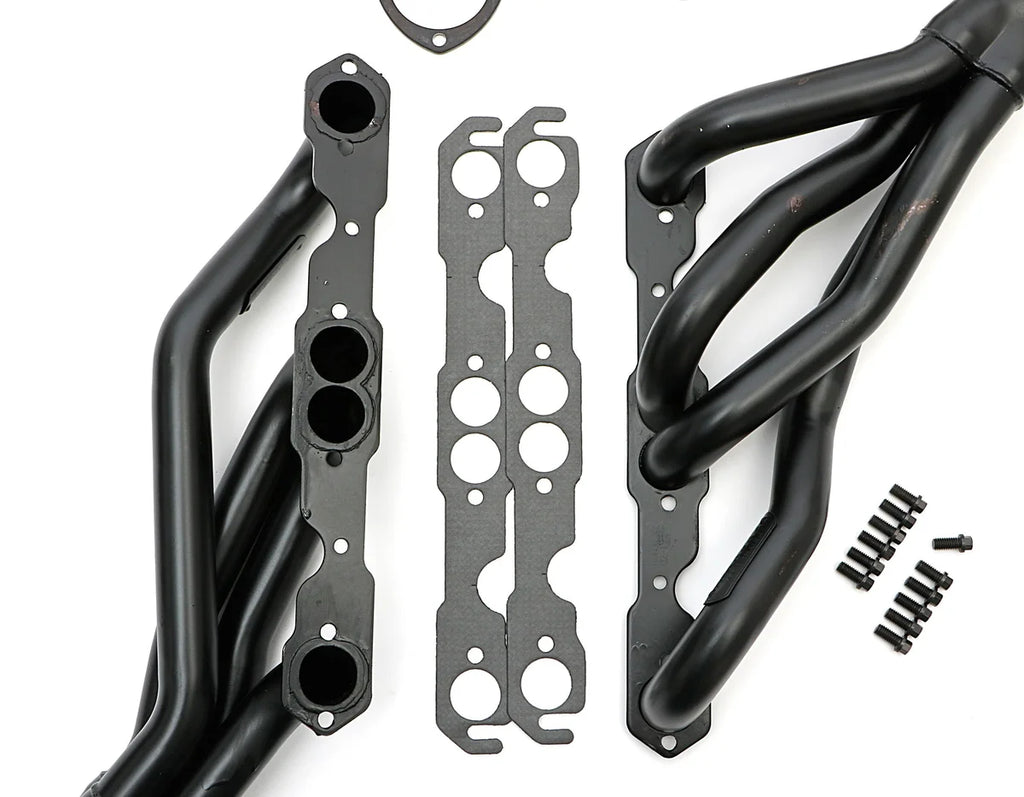 Mid-Length Headers For 67-81 Camaro, Nova, G-Body with 283-400 Hedman Hedders - Back View
