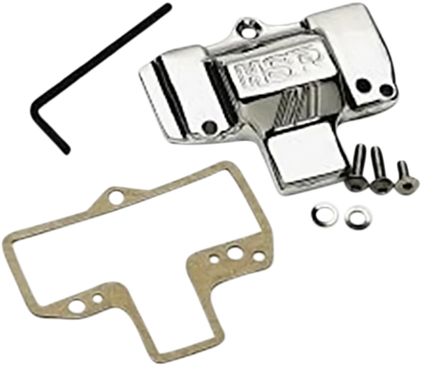 Mikuni Carburetor Top Cover without Logo - Chrome - Side View