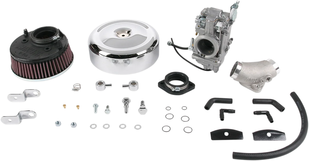 Mikuni Smoothbore Carburetor Total Kit - HSR45 fits Harley-Davidson Twin Cam - Side View