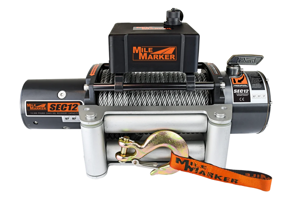 Mile Marker 12K SEC12 (ES) WATERPROOF RECOVERY WINCH WITH STEEL CABLE 76-50251BW - Main Product View
