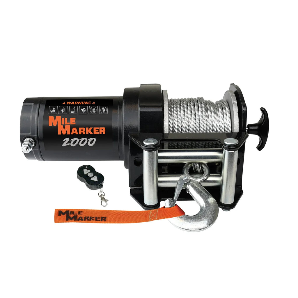 Mile Marker 2000LB UTILITY WINCH WITH STEEL CABLE AND WIRELESS REMOTE 76-50200 - Main Product View